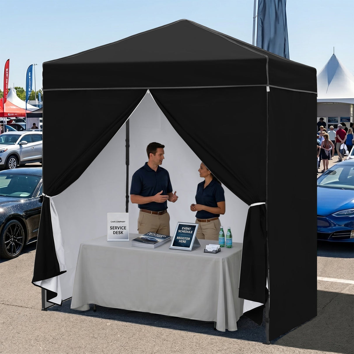 6x4 Instant Pop Up Canopy Tent with 4 Side Wall Panels - Eagle Peak®