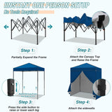 6x4 Instant Pop Up Canopy Tent with 4 Side Wall Panels - Eagle Peak Custom Canopy Tent