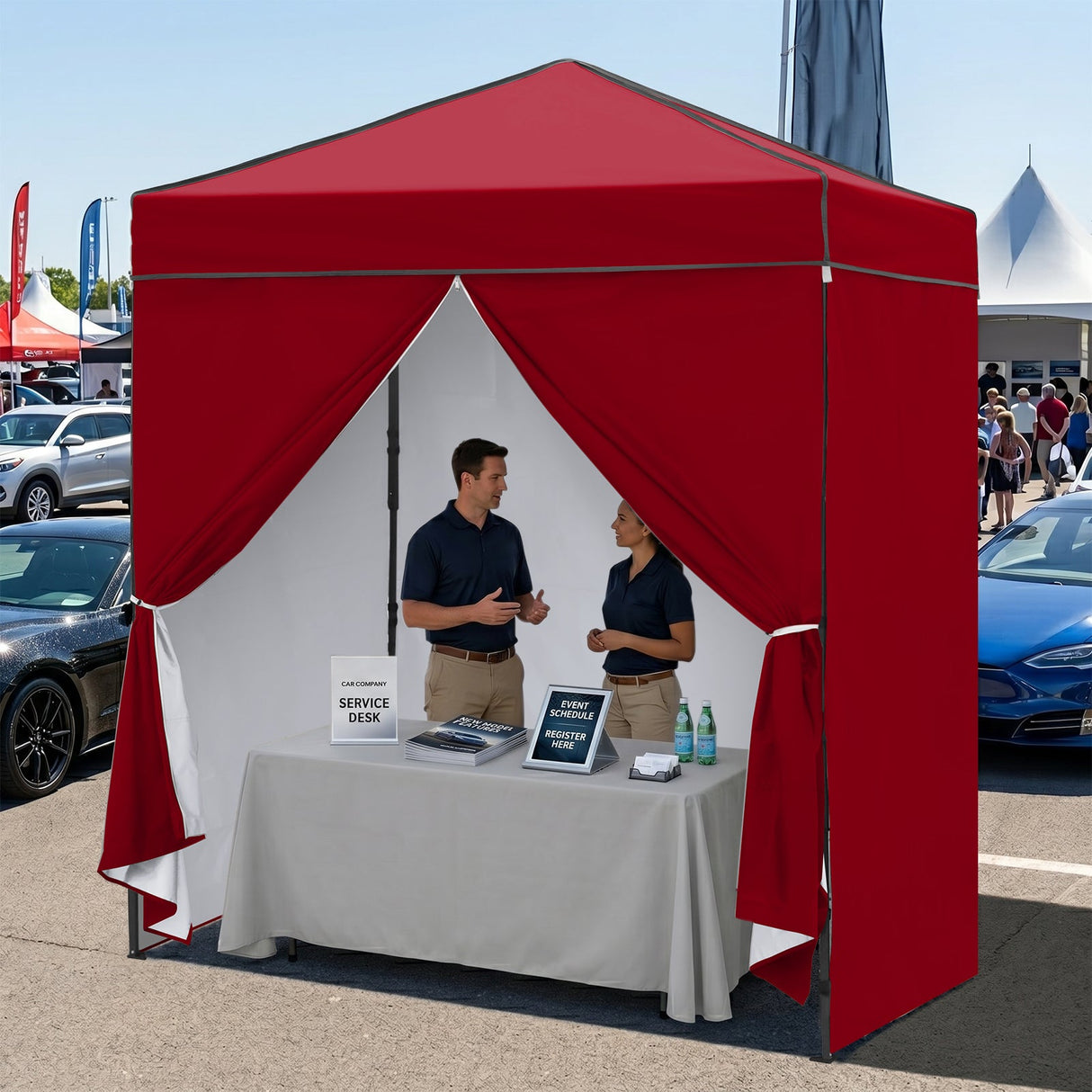 6x4 Instant Pop Up Canopy Tent with 4 Side Wall Panels - Eagle Peak®