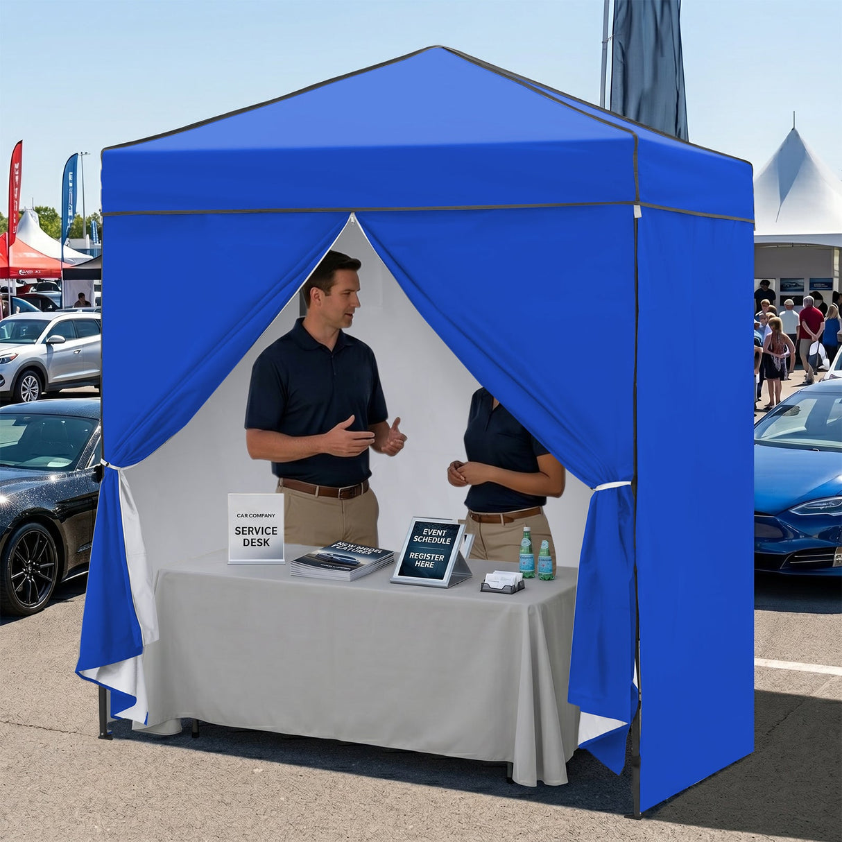 6x4 Instant Pop Up Canopy Tent with 4 Side Wall Panels - Eagle Peak®