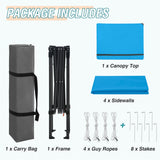 6x4 Instant Pop Up Canopy Tent with 4 Side Wall Panels - Eagle Peak Custom Canopy Tent