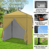 6x4 Instant Pop Up Canopy Tent with 4 Side Wall Panels - Eagle Peak Custom Canopy Tent