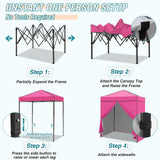 6x4 Instant Pop Up Canopy Tent with 4 Side Wall Panels - Eagle Peak