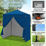 6x4 Instant Pop Up Canopy Tent with 4 Side Wall Panels - Eagle Peak Custom Canopy Tent