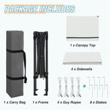 6x4 Instant Pop Up Canopy Tent with 4 Side Wall Panels - Eagle Peak Custom Canopy Tent