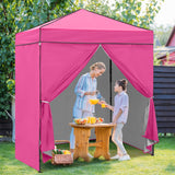 6x4 Instant Pop Up Canopy Tent with 4 Side Wall Panels - Eagle Peak