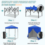 6x4 Instant Pop Up Canopy Tent with 4 Side Wall Panels - Eagle Peak Custom Canopy Tent