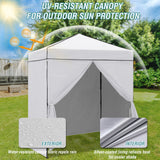 6x4 Instant Pop Up Canopy Tent with 4 Side Wall Panels - Eagle Peak Custom Canopy Tent
