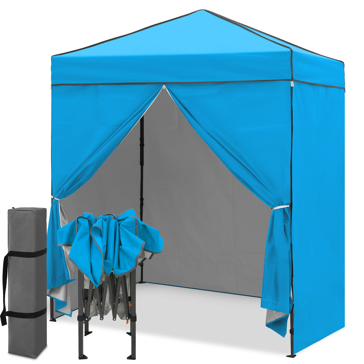 6x4 Instant Pop Up Canopy Tent with 4 Side Wall Panels - Eagle Peak