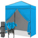 6x4 Instant Pop Up Canopy Tent with 4 Side Wall Panels - Eagle Peak