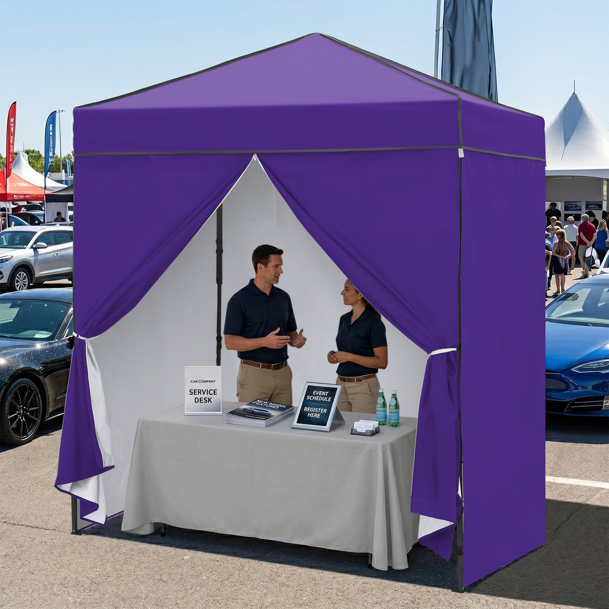 6x4 Instant Pop Up Canopy Tent with 4 Side Wall Panels - Eagle Peak®