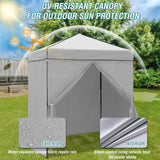 6x4 Instant Pop Up Canopy Tent with 4 Side Wall Panels - Eagle Peak Custom Canopy Tent
