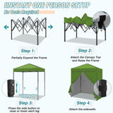 6x4 Instant Pop Up Canopy Tent with 4 Side Wall Panels - Eagle Peak Custom Canopy Tent