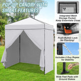 6x4 Instant Pop Up Canopy Tent with 4 Side Wall Panels - Eagle Peak Custom Canopy Tent