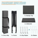 6x4 Instant Pop Up Canopy Tent with 4 Side Wall Panels - Eagle Peak Custom Canopy Tent