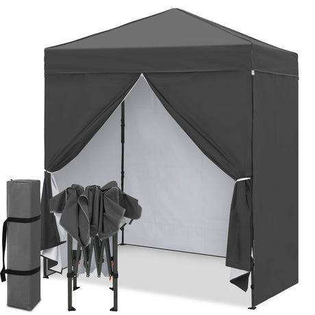 6x4 Instant Pop Up Canopy Tent with 4 Side Wall Panels - Eagle Peak®