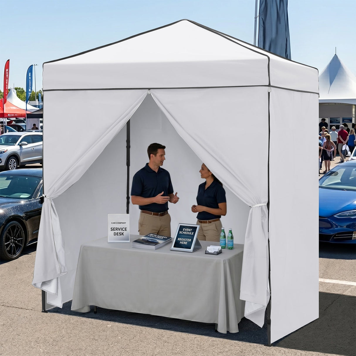 6x4 Instant Pop Up Canopy Tent with 4 Side Wall Panels - Eagle Peak®