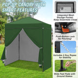 6x4 Instant Pop Up Canopy Tent with 4 Side Wall Panels - Eagle Peak Custom Canopy Tent