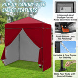6x4 Instant Pop Up Canopy Tent with 4 Side Wall Panels - Eagle Peak Custom Canopy Tent