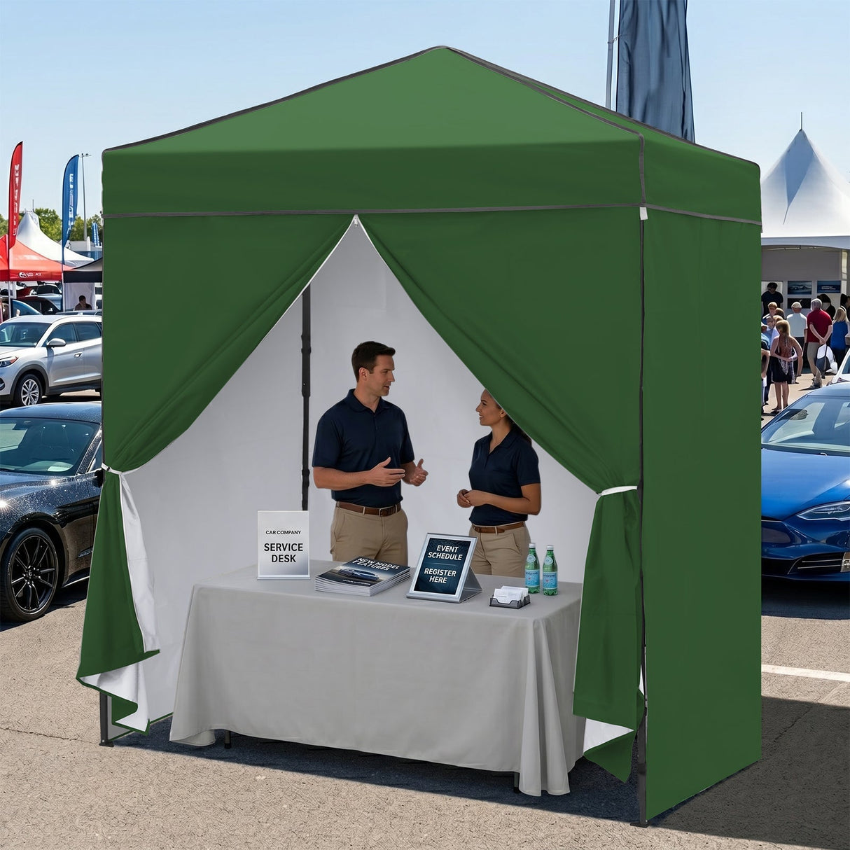 6x4 Instant Pop Up Canopy Tent with 4 Side Wall Panels - Eagle Peak®