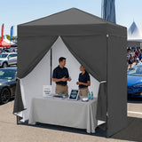 6x4 Instant Pop Up Canopy Tent with 4 Side Wall Panels - Eagle Peak®