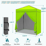 6x4 Instant Pop Up Canopy Tent with 4 Side Wall Panels - Eagle Peak Custom Canopy Tent