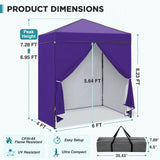6x4 Instant Pop Up Canopy Tent with 4 Side Wall Panels - Eagle Peak®