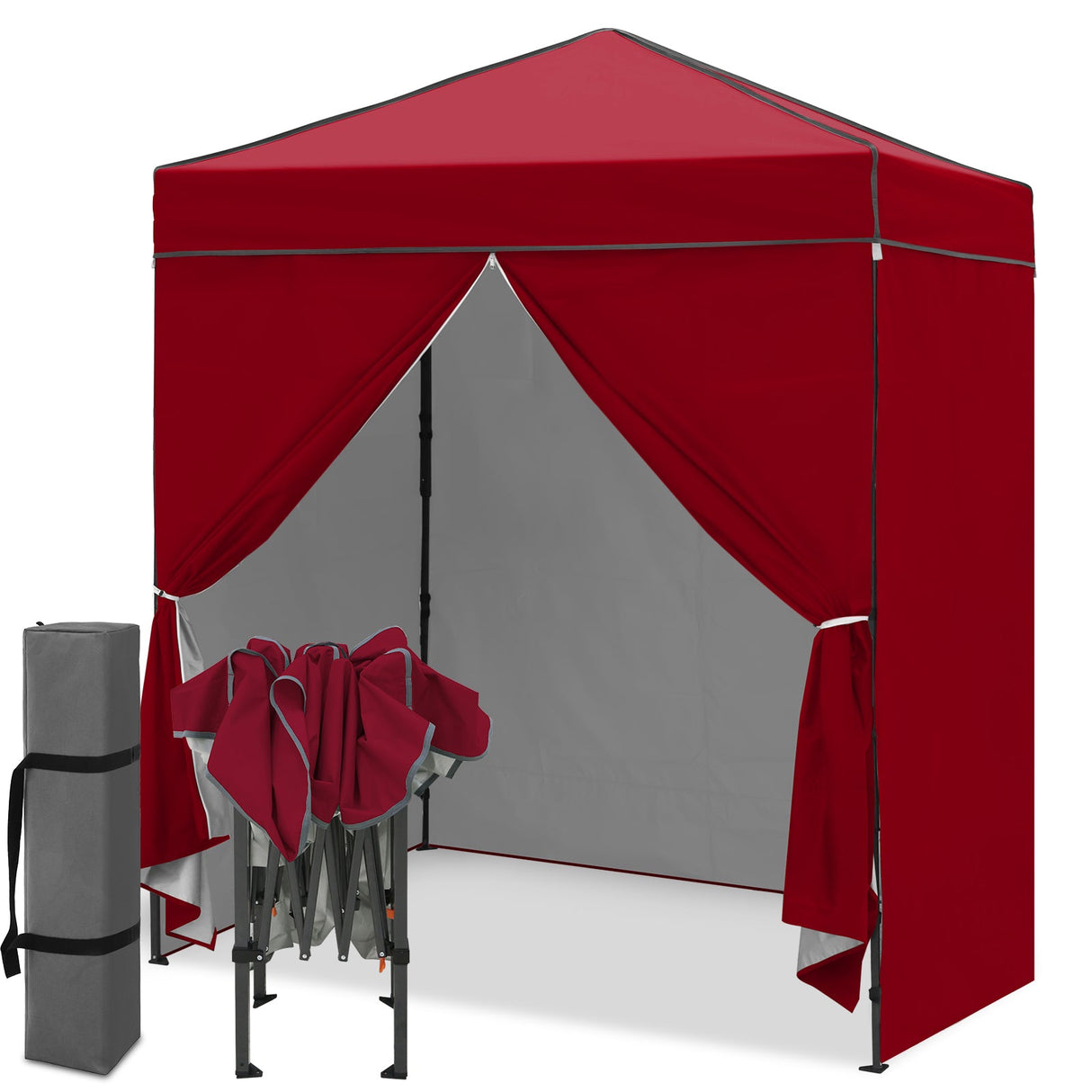6x4 Instant Pop Up Canopy Tent with 4 Side Wall Panels - Eagle Peak