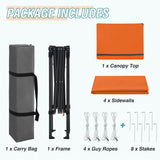 6x4 Instant Pop Up Canopy Tent with 4 Side Wall Panels - Eagle Peak Custom Canopy Tent