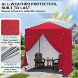 6x4 Instant Pop Up Canopy Tent with 4 Side Wall Panels - Eagle Peak®