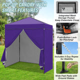 6x4 Instant Pop Up Canopy Tent with 4 Side Wall Panels - Eagle Peak Custom Canopy Tent