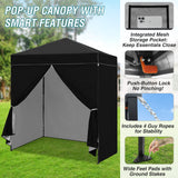 6x4 Instant Pop Up Canopy Tent with 4 Side Wall Panels - Eagle Peak Custom Canopy Tent