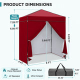 6x4 Instant Pop Up Canopy Tent with 4 Side Wall Panels - Eagle Peak®