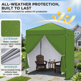 6x4 Instant Pop Up Canopy Tent with 4 Side Wall Panels - Eagle Peak®