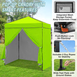 6x4 Instant Pop Up Canopy Tent with 4 Side Wall Panels - Eagle Peak Custom Canopy Tent
