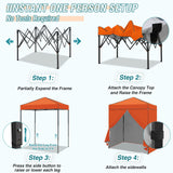 6x4 Instant Pop Up Canopy Tent with 4 Side Wall Panels - Eagle Peak Custom Canopy Tent