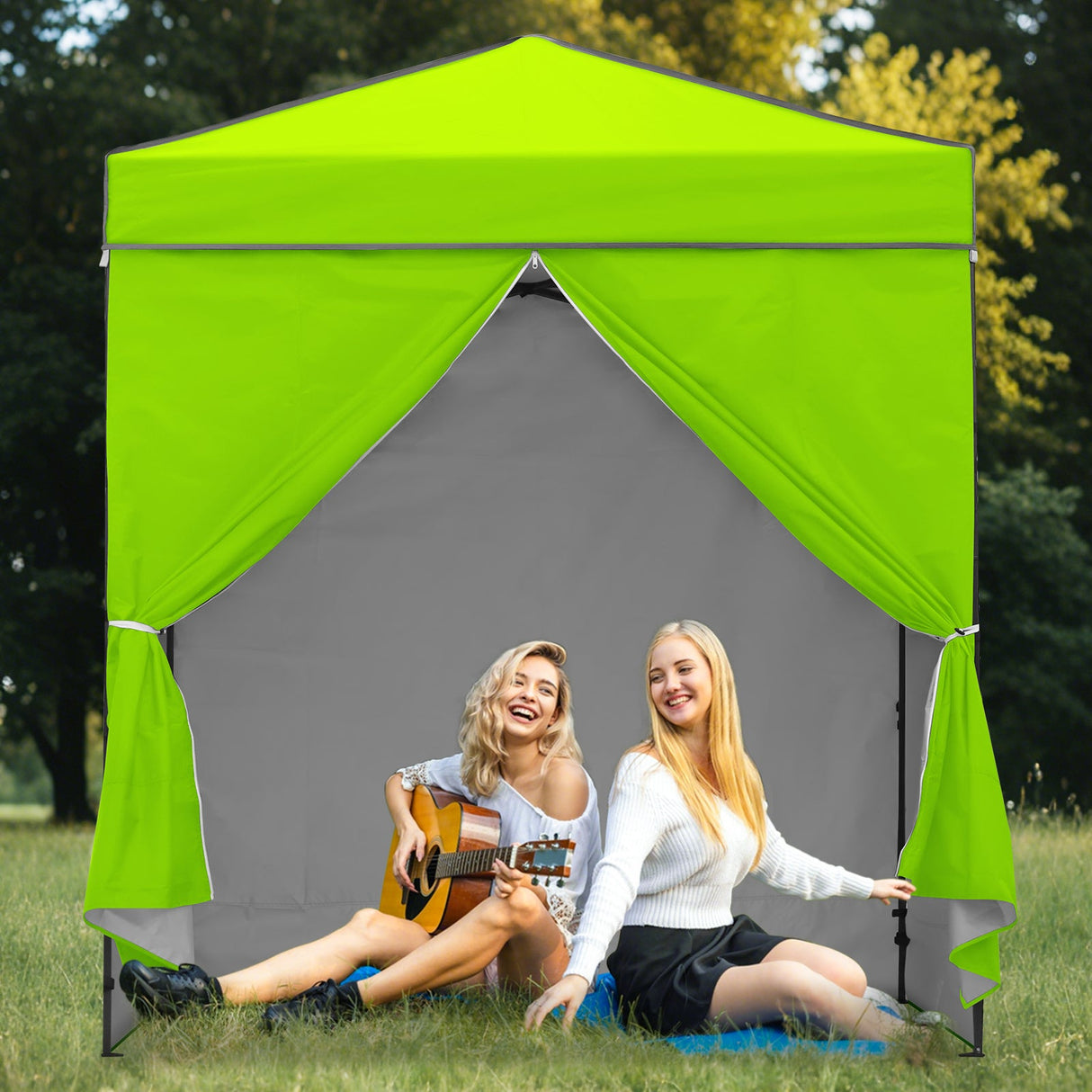 6x4 Instant Pop Up Canopy Tent with 4 Side Wall Panels - Eagle Peak Custom Canopy Tent