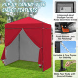 6x4 Instant Pop Up Canopy Tent with 4 Side Wall Panels - Eagle Peak Custom Canopy Tent