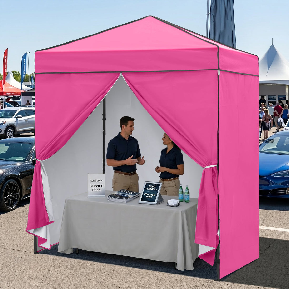 6x4 Instant Pop Up Canopy Tent with 4 Side Wall Panels - Eagle Peak®