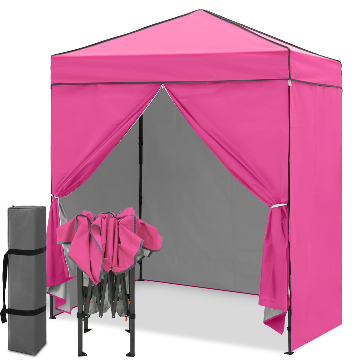 6x4 Instant Pop Up Canopy Tent with 4 Side Wall Panels - Eagle Peak