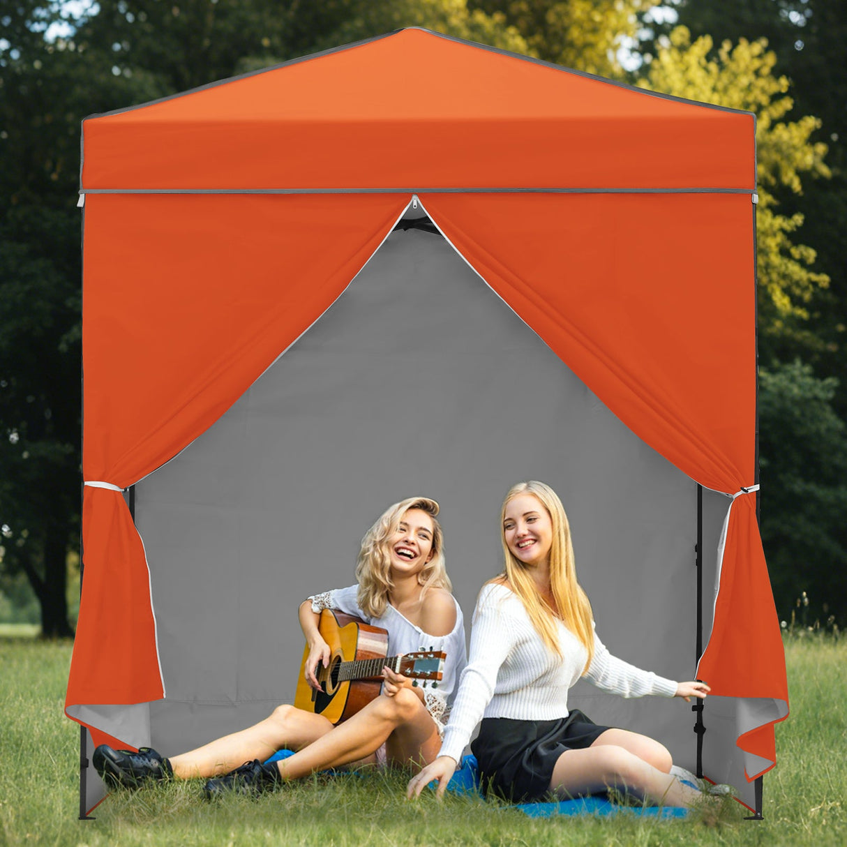 6x4 Instant Pop Up Canopy Tent with 4 Side Wall Panels - Eagle Peak Custom Canopy Tent