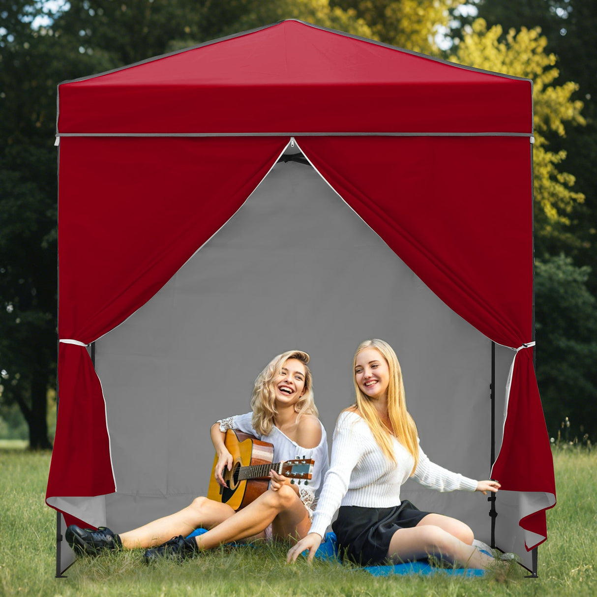 6x4 Instant Pop Up Canopy Tent with 4 Side Wall Panels - Eagle Peak Custom Canopy Tent