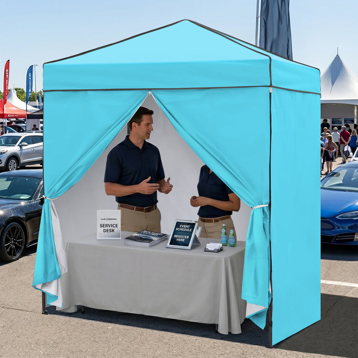 6x4 Instant Pop Up Canopy Tent with 4 Side Wall Panels - Eagle Peak®