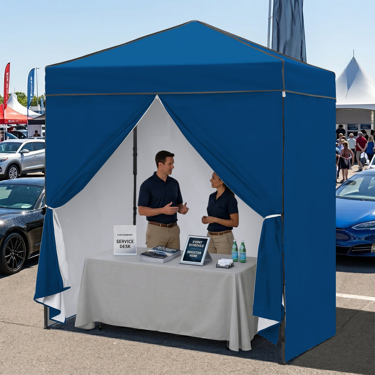 6x4 Instant Pop Up Canopy Tent with 4 Side Wall Panels - Eagle Peak®