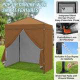 6x4 Instant Pop Up Canopy Tent with 4 Side Wall Panels - Eagle Peak Custom Canopy Tent