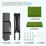 6x4 Instant Pop Up Canopy Tent with 4 Side Wall Panels - Eagle Peak Custom Canopy Tent