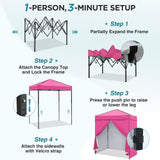 6x4 Instant Pop Up Canopy Tent with 4 Sidewalls - Eagle Peak®