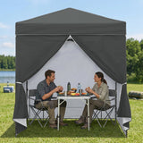 6x4 Instant Pop Up Canopy Tent with 4 Sidewalls - Eagle Peak®