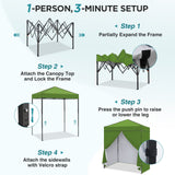 6x4 Instant Pop Up Canopy Tent with 4 Sidewalls - Eagle Peak®