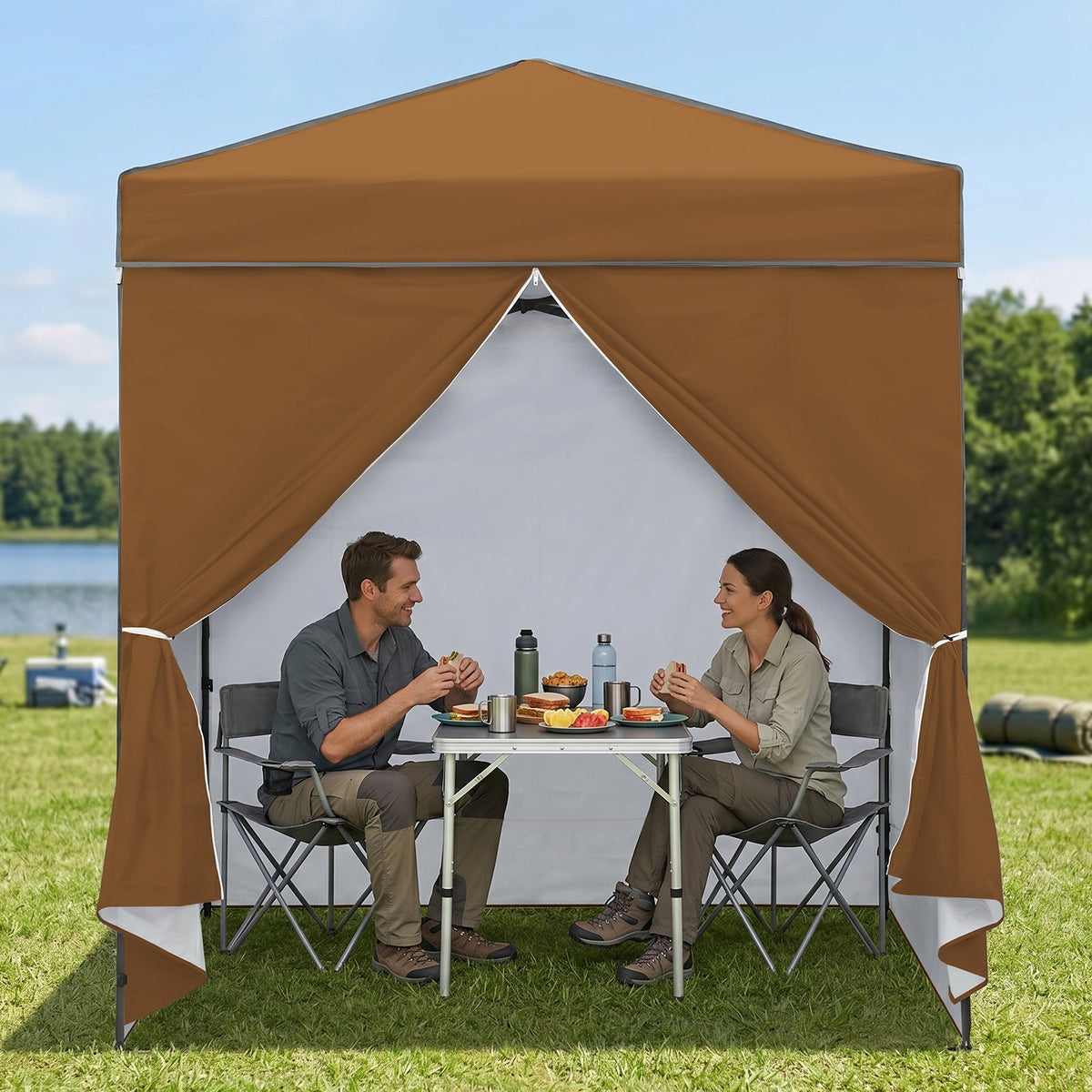 6x4 Instant Pop Up Canopy Tent with 4 Sidewalls - Eagle Peak®